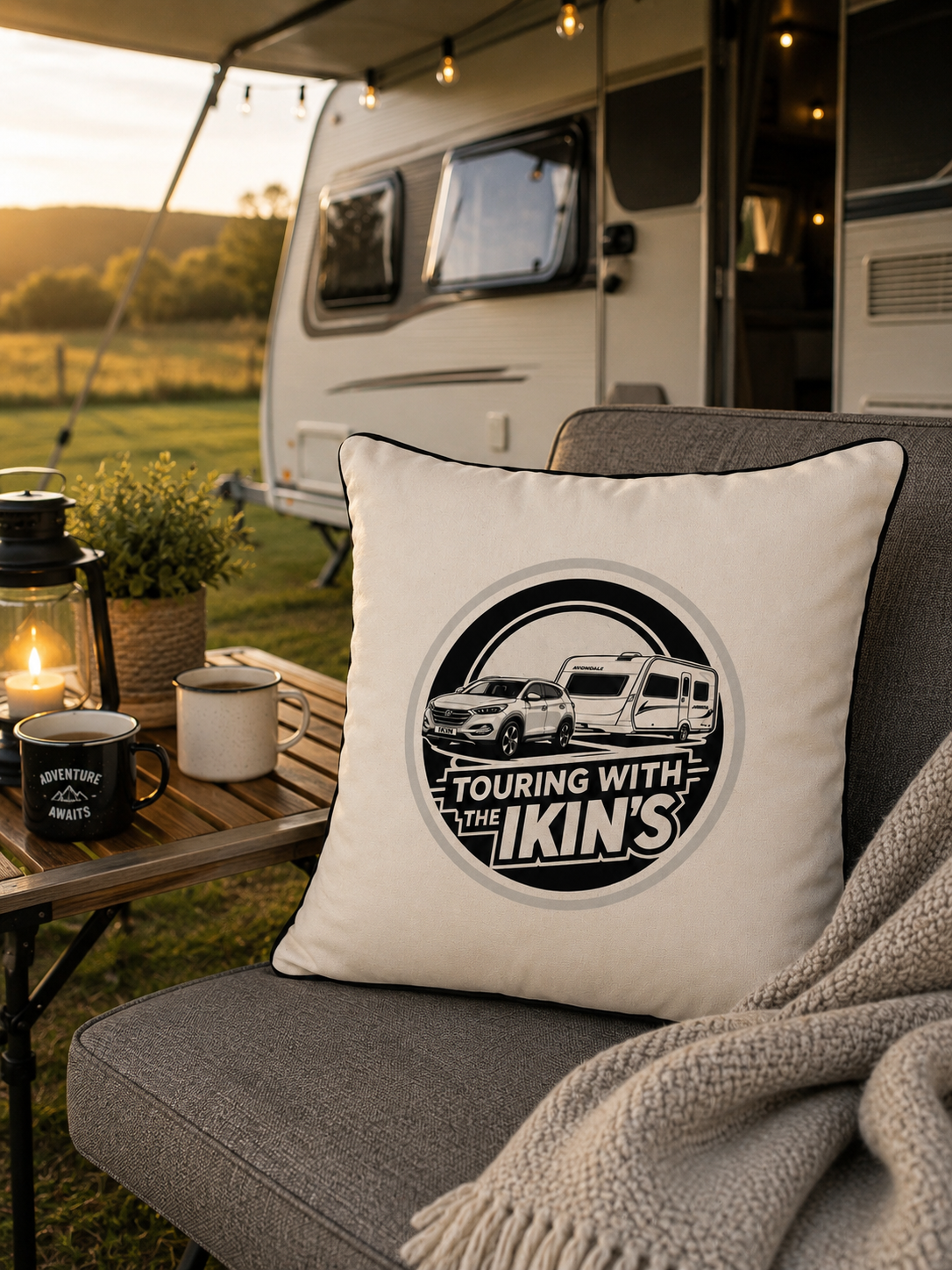Personalised Caravan Cushion  - Created from Your Own Caravan