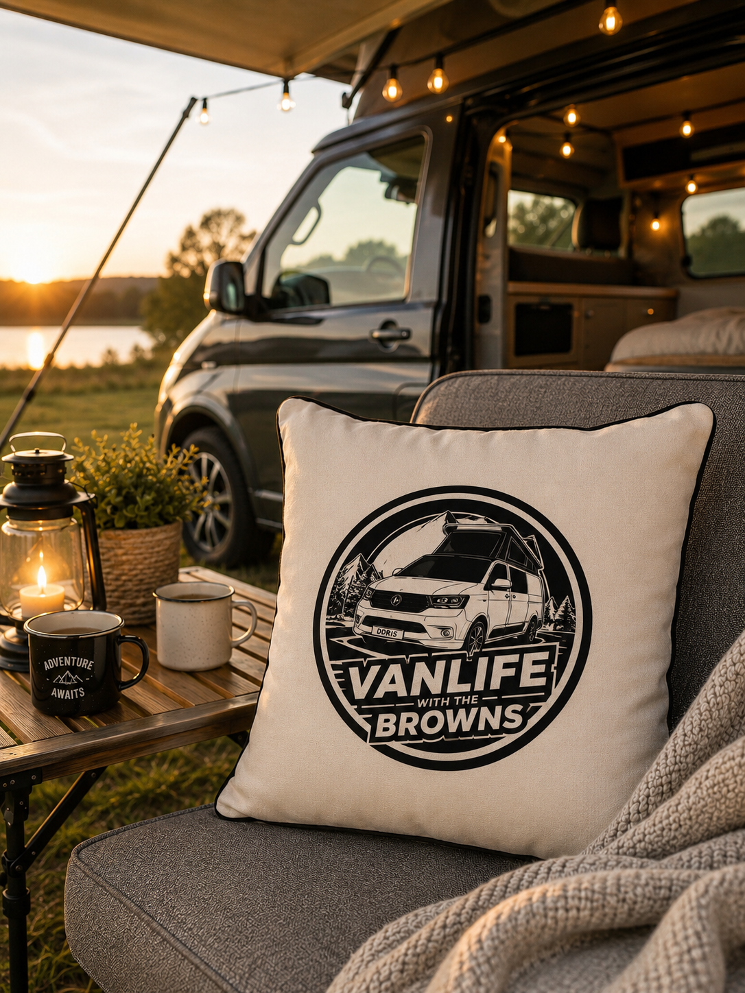 Personalised Campervan Cushion  - Created from Your Own Van