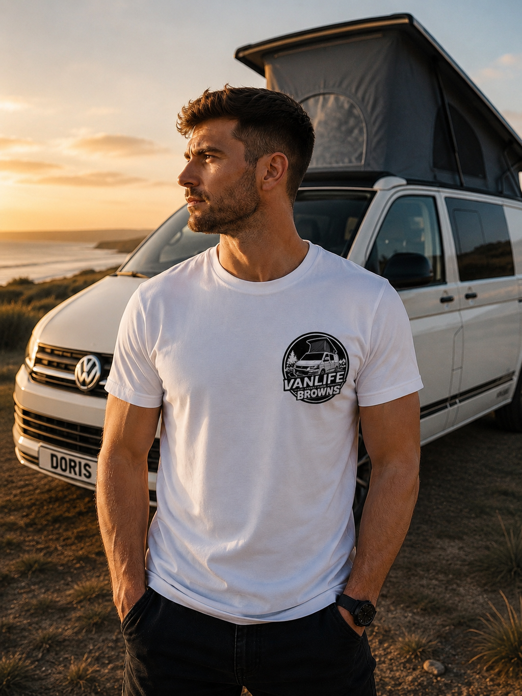 Personalised Campervan T-Shirt | Vanlife with the Browns | Custom VW Camper Gift