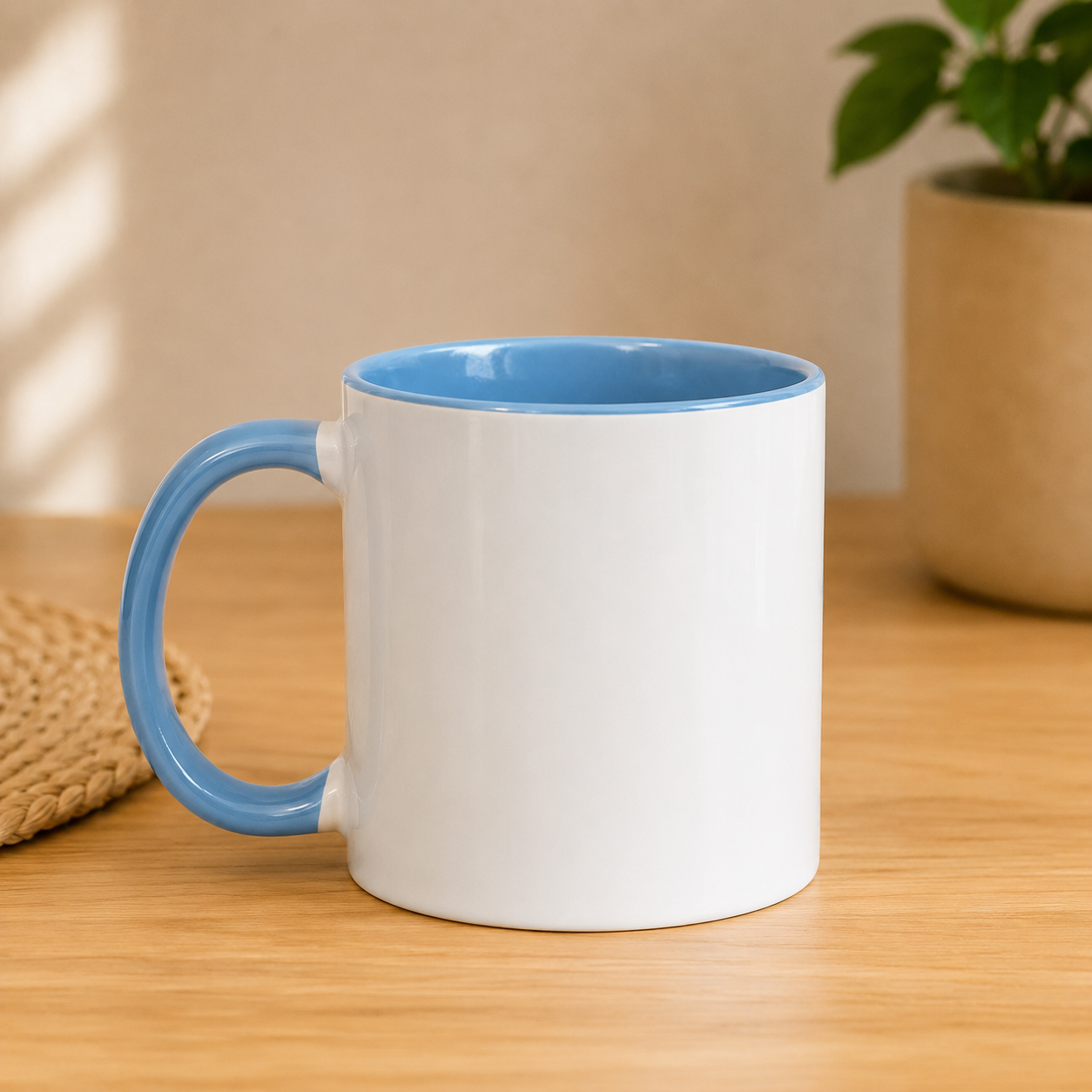 Personalised Tractor Accent Mug – Coloured Handle & Interior