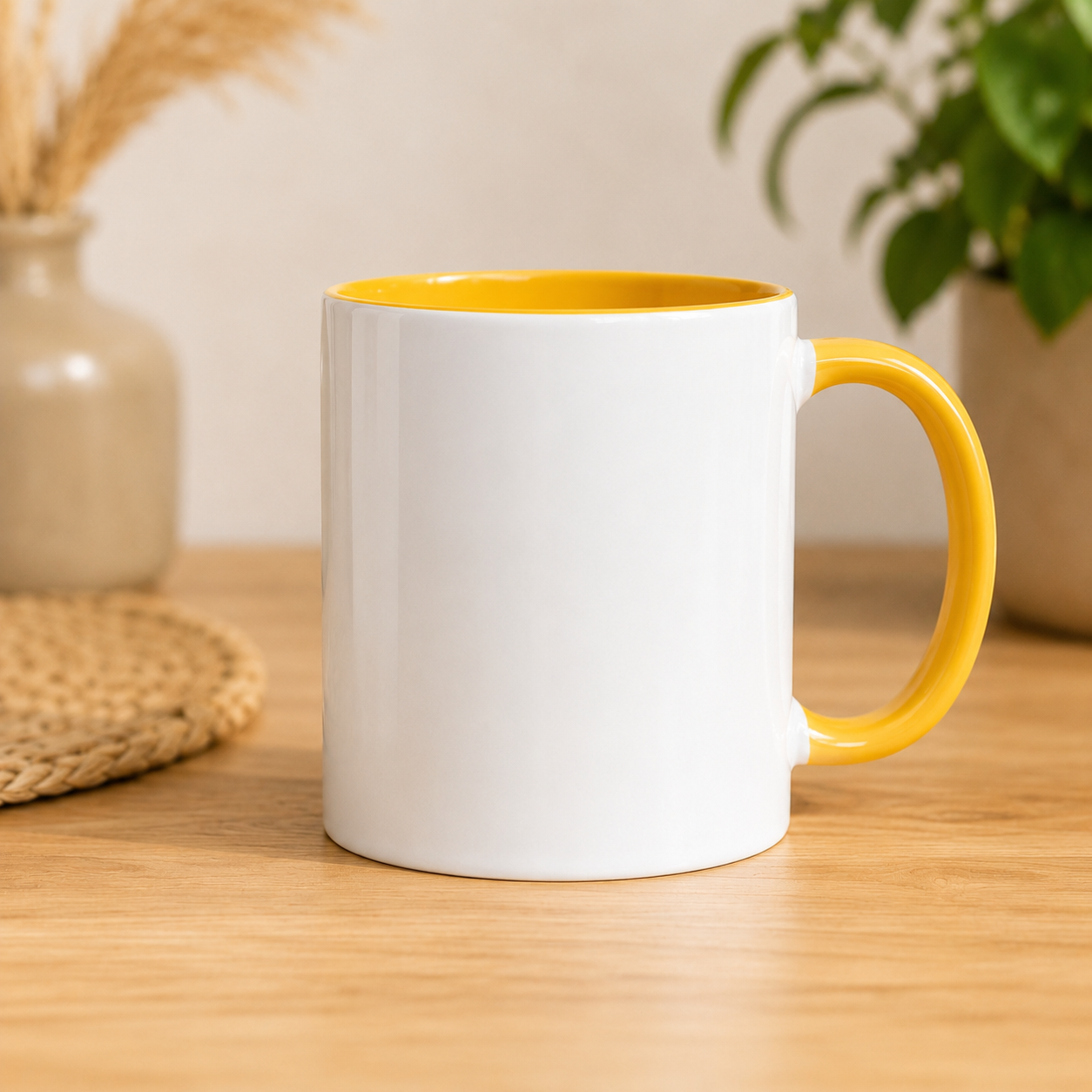 Personalised Tractor Accent Mug – Coloured Handle & Interior
